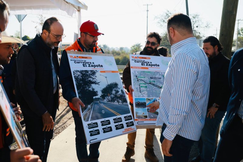 Gerardo Quirino entrega modernización de carretera a El Zapote, obra estratégica para el aeropuerto 